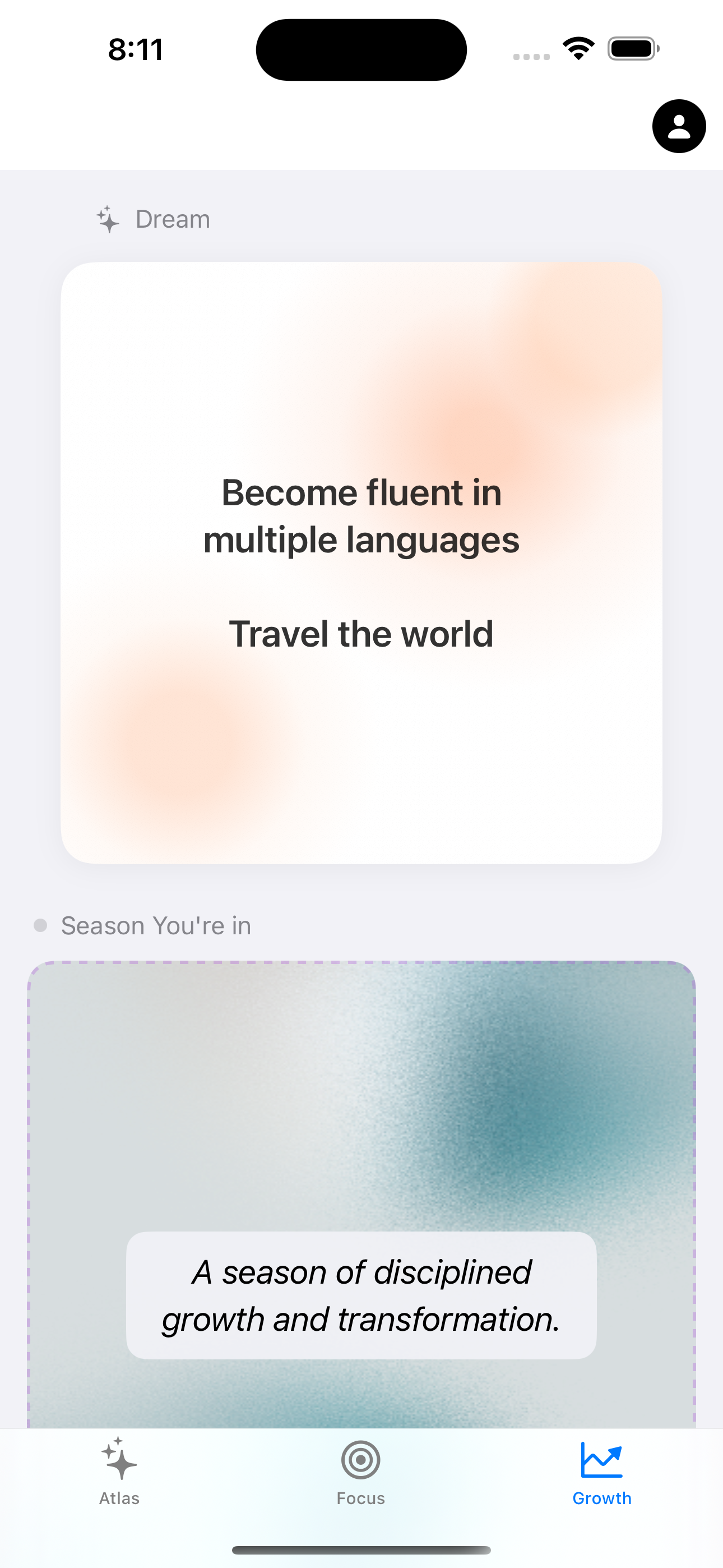 Dreams collection interface